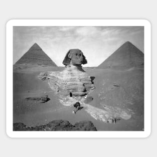 The Great Sphinx &amp; Pyramids, 1878. Vintage Photo Sticker